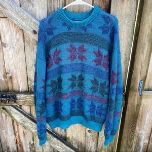 Vintage 80’s Alps snowflake wool sweater size LG